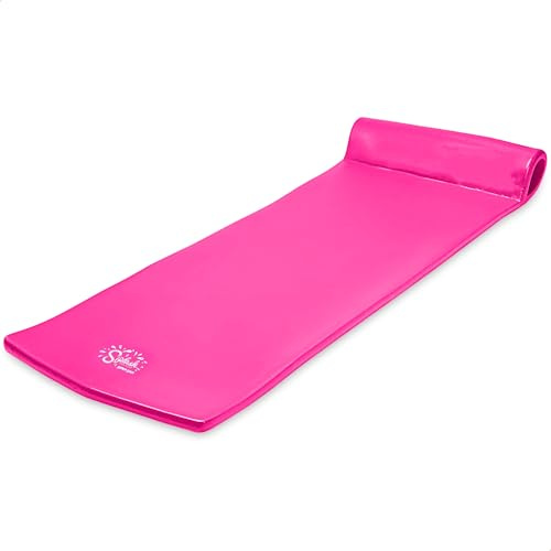 TRC Recreation Splash 1.25 Thick Foam Pool Float Lounger w/ Headrest for Lounging & Sunbathing in Swimming Pools, Beaches & Lakes, 70 x 26