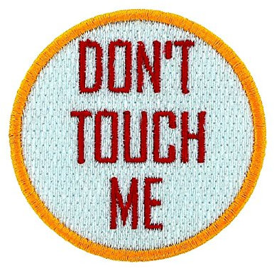Akacha Abzeichen, gesticktem, für Rucksack, Biker, Jacke Don't Touch Me, zum Aufbügeln