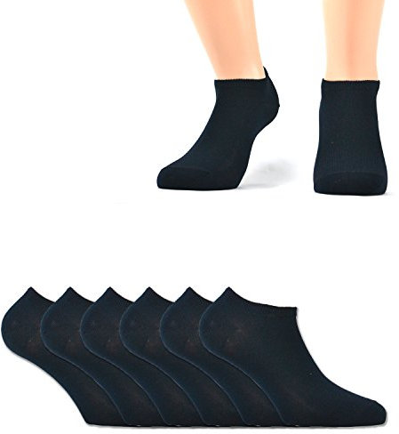 6 paia di mini calze pariscarpa in filo di scozia elasticizzato, blu 41/43