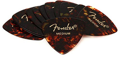 Fender 198-0346-800 346 Shape Classic Picks - Schildpatt - Mittel - 12er Pack