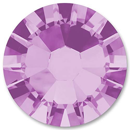 Swarovski 100 Stück Elements Hotfix, Light Amethyst, SS10 (Ø ca. 2,8 mm), Strasssteine zum Aufbügeln