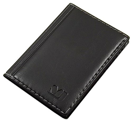 myledershop Porte de Cartes de crédit 12 Compartiments MJ-Design-Germany Made in UE en différentes Couleurs et Designs (Désign 1 / Noir)