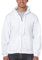 GILDAN Herren Adult 50/50 Cotton/Poly. Full Zip Hooded Sewat Sweatshirt, Weiß (White), Large (Herstellergröße: L)