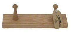 Shaker Oak 2 Peg Rail Natural 25.5x7x8.5cm, Coat Hooks and Rails Range