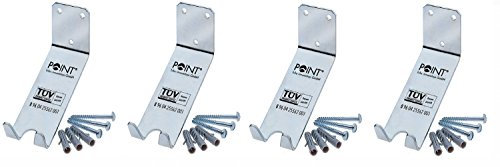 Point 4X Fahrradhalter zur Wandmontage zum Einhängen von Fahrrädern am Pedal incl. Befestigungsmaterial