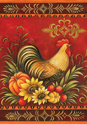 toland Maison Jardin Fall Coq Drapeau 118274, Polyester, 28 x 40