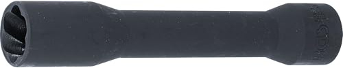 BGS 5264-19 | Spiral-Profil-Steckschlüssel-Einsatz/Schraubenausdreher | tief | Antrieb Innenvierkant 12,5 mm (1/2) | SW 19 mm | Länge 150 mm | Chrom-Molybdän-Stahl