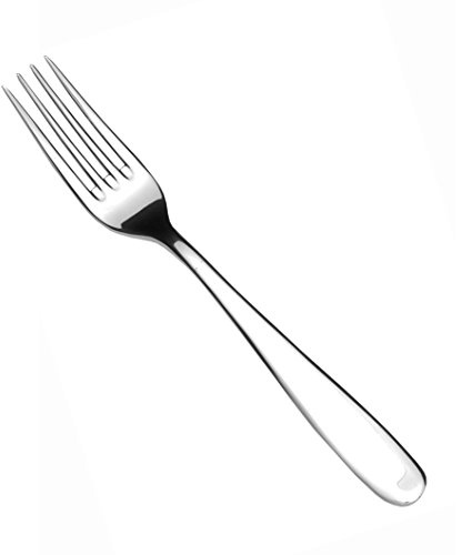 Fortessa Grand City 18/10 Stainless Steel Flatware Salad/Dessert Fork, Set of 12,Silver