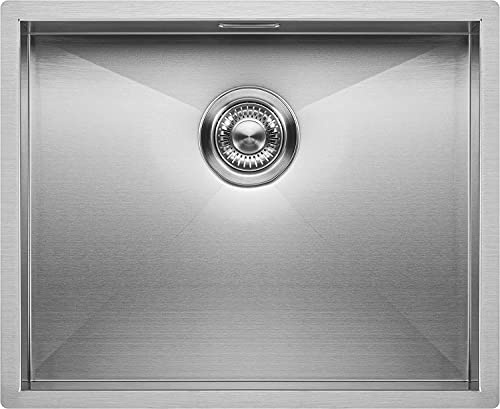 Mizzo Küchenspüle Quadro 50-40 | Edelstahlspüle Ab 60er Schrank | Spülbecken Radius 0mm | Flächenbündig, Unterbau Oder Einbau | Waschbecken | Satin Spüle