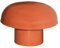First Plast CDVM100T Chapeau de Ventilation PVC avec moustiquaire personnalisables-100-rouge-tuile, Rouge tuile