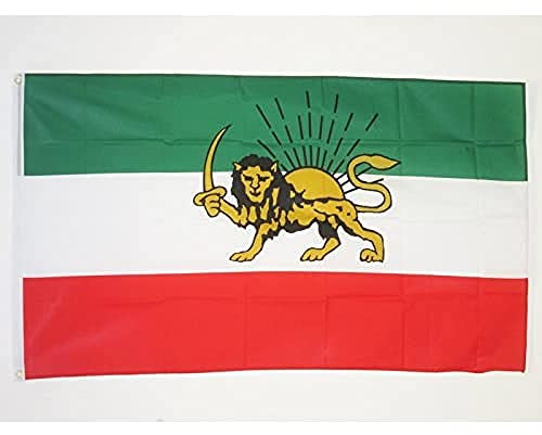 AZ FLAG - Flagge Iran Alt Ehemalige Persien - 90x60 cm - Iranische Fahne 100% Polyester mit Messing-Ösen - 50g