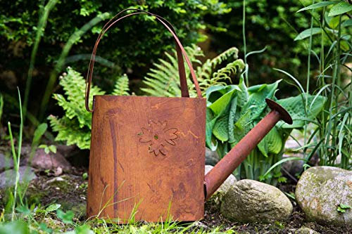 KUHEIGA Dekokanne/Pflanzkanne Metall Rost, B.: ca. 47cm Pflanzschale Topf Edelrost