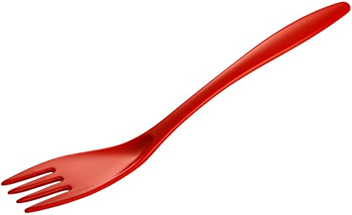 Gourmac 12-Inch Melamine Cooking & Serving Fork, Red