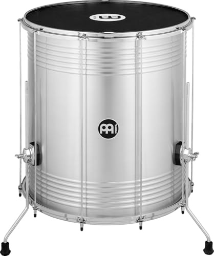 Meinl Percussion Traditional Aluminum Surdo, Silber (SU22-L) | 10 Spannschrauben, Höhenverstellbare Füße, Durchmesser 22 Zoll, Höhe 24 Zoll, Aluminium