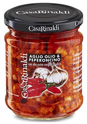 Casa Rinaldi Aglio Olio & Peperoncino / Knoblauch u. Chili in Öl 190 gr.