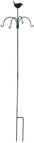 Esschert Design Vogelhaken, Futterhaken mit 4 Haken für Futterbälle, Futterkugeln, im Boden zu befestigen, ca. 149 cm hoch