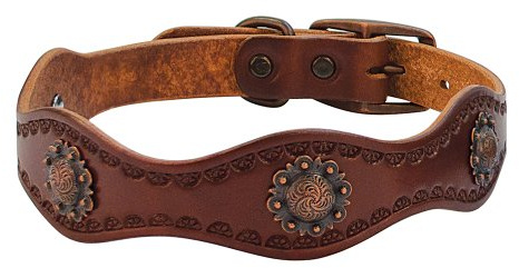 Weaver Leather Sundance Dog Collar, 3/4 x 15-Inch, Brown