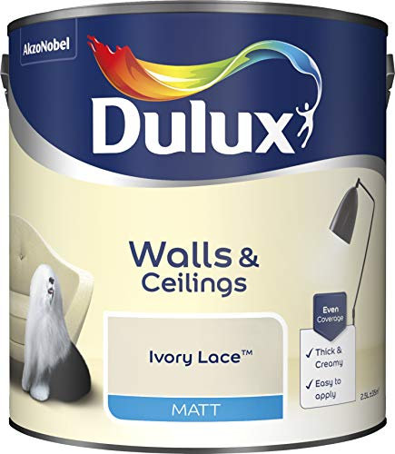 Dulux Paints 2.5 Litre Ready Mixed Matt Ivory LACE