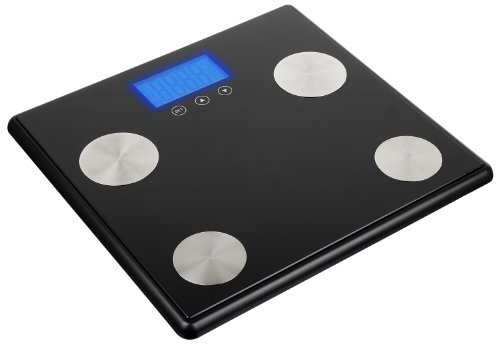 Kit Wireless Bluetooth Anatomy Fitness and Health Body Scales Compatible with Smartphones and Tablets Including iPhone 4S/5/5S/5C/6/6 Plus, iPad 3/4/Mini/Air, iPod Touch 5th Generation, Samsung Galaxy S3/S4/S5, Galaxy Note 2/3, Galaxy Tab 2/3/4, Xperia Z1/Z2, HTC One/One M8 and Google Nexus 5/7 - Black