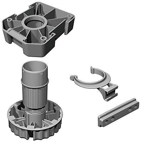 GedoTec Möbelfüße Küche Sockelfüße höhen-verstellbar Kunststoff schwarz | Höhe 100 mm | KOMPLETT Set | Sockel-Verstellfüße 500 kg Tragkraft | Made IN Germany | 20er Set - Küchenschrank-Füße