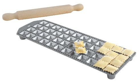 MAAJ® RAVIOLIFORM RAVIOLIBRETT NUDELBRETT 48 MINI RAVIOLINI CLASSICI MIT TEIGROLLE