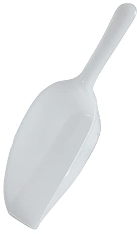 Schneider GT051 Polythene Flour Scoop, 470 mL | Ergonomic handle provides a secure grip to minimize wrist fatigue during heavy-duty commercial kitchen use.