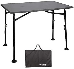 MIT TRAGETASCHE - STABIELO - ALU-RAHMEN - 6,9 kg leicht - Campingtisch - mit Zentralverschluss - 68 x 100 x 8 cm cm - Verstellhöhe 55 - 76 cm - DARK - VERTRIEB - Holly ® Produkte STABIELO - INNOVATIONEN MADE in GERMANY - holly-sunshade ® -