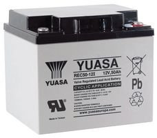 BATTERY, DEEP CYCLE, VRLA 12V 50AH REC50-12 By YUASA
