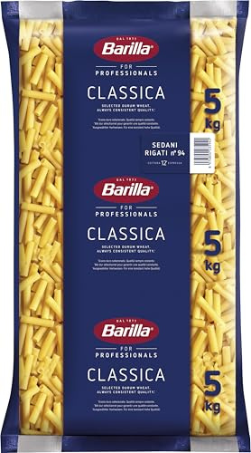 Barilla Pasta Sedani Rigati n. 94, 5 kg | Unsere klassische Pasta mit vollem Geschmack und bekannt für seine perfekten Kocheigenschaften