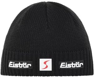 Eisbär Trop Skipool Strickmütze Beanie Merinomütze Wollmütze Skimütze Damen/Herren - Made in Austria mit Futter, Futter Winter Herbst-Winter - One Size schwarz
