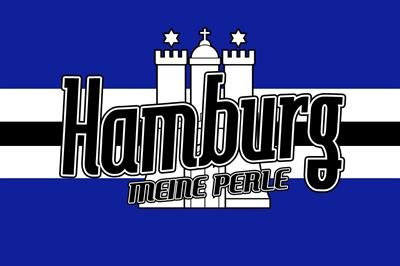 FRIP - Versand Fahne Flagge Hamburg MEINE PERLE Grösse 1,50x0,90m