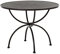 MBM 156137 Tisch Romeo, Durchmesser 100 x 73 cm, Eisengestell Plattenfarbe marone antik
