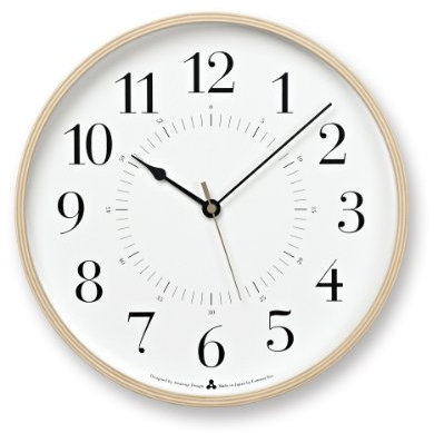 Lemnos Wanduhr Awa Clock-Toki/Designer Wanduhr ohne Tickgeräusche aus Japan/Wanduhr modern mit schleichender Sekunde/Küchenuhr, Uhr Wohnzimmer/Clock – Farbe weiß