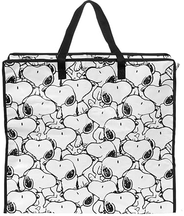 BUTLERS Aufbewahrungstasche 52 x 47 cm - PEANUTS - Faltbar | Farbe Schwarz - Großer Behälter für Bettwaren - Kleidersack zur Ordnung von Kissen