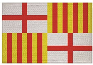 U24 Aufnäher Barcelona Stadt Fahne Flagge Aufbügler Patch 9 x 6 cm
