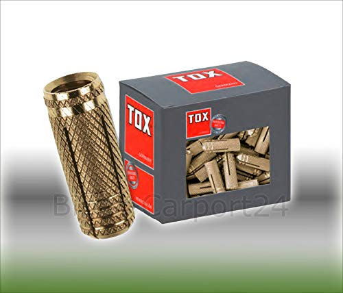 TOX 026100031 - Cheville expansible en laiton MSD METRIX Taco M6/-L - 22 mm dans des boîtes de 100 unités