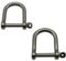 Stainless Steel Wide Dee Shackle 8MM X2 (Screw Pin D Link Small Heavy Duty)