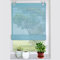 HongYa Raffrollo Voile Transparent Ösenrollo Gardine B*H 80 * 140cm Blau