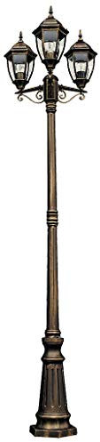 A3330N Außen Mastleuchte 3x Flammig/ Metall, Antik Gold