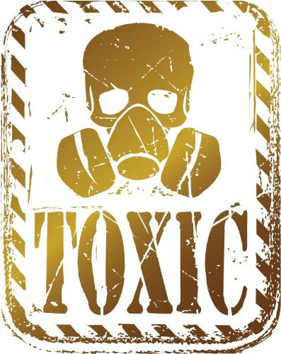 Toxic Gas Mask Warning Stamp Hochwertigen Auto-Autoaufkleber 10 x 12 cm