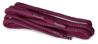 Kaps Cordones redondos, cordones de algodón 100% duraderos hechos en Europa, 1 par, colores y longitudes(75 cm - 4 a 5 pares de ojales / 26 - Maroon)
