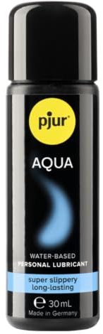 pjur AQUA - Premium-Gleitgel auf Wasserbasis - exzellente Gleiteigenschaften, spendet Feuchtigkeit, ohne zu kleben - auch für Sex Toys (30ml)