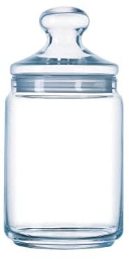 Luminarc ARC 12404 Pot Club Dose mit Deckel, Vorratsglas, Bonbondose, 1 Liter, Glas, transparent, 1 Stück