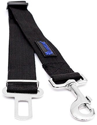 Lantelme Hunde Auto Sicherheitsgurt Adapter extra stark Gurtadapter ausziehbar bis 60cm Farbe schwarz für Autogurt KFZ Wohnmobil Fahrzeug 4913