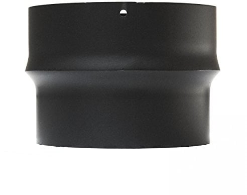 raik Rauchrohr/Ofenrohr-Erweiterung Innendurchmesser 120 mm Außendurchmesser 150 mm Länge 140 mm Stahlblech 2 mm Schwarz SH013-017-sw