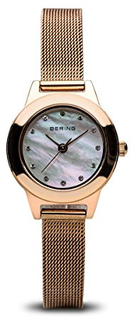 Bering Damen-Armbänduhr Analog Quarz Edelstahl beschichtet 11125-366