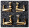 4 Feinstimmer für 1/2- sowie 1/4-Geige, violin Saitenfeinstimmer, Messing lackiert Set à 4 Stück - Edles Design (Farbe: Gold)