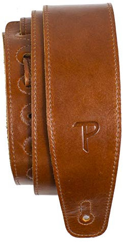 Perri's Leathers Ltd. - The Africa Collection - 1 Gitarrengurt - Verstellbare Länge - Wildleder u. Leder - Beige - AFR25-6873 (AFR25-6873)