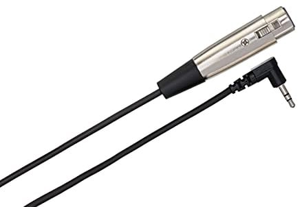 Hosa XVS-102F, Camcorder Mikrofonkabel, 3,5 mm TRS (rechtwinklig) auf XLR3F, 0,61 m