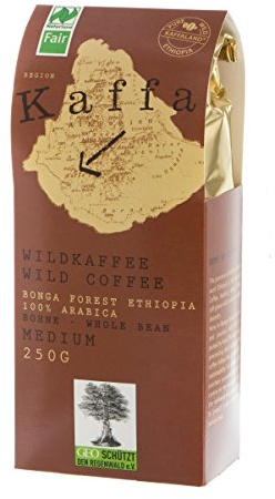 ORIGINAL FOOD Wildkaffee Kaffa, medium, ganze Bohne (250 g) - Bio
